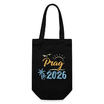 Prague 2026 - Gift Bag for Bottles - black - Front