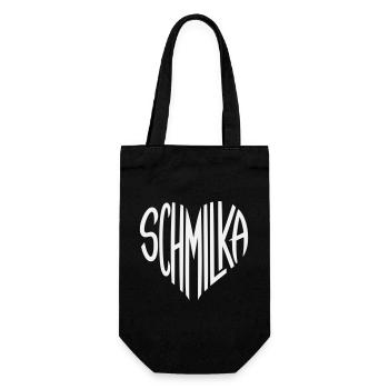 Schmilka Herzschrift Logo - Geschenkbeutel für Flaschen - Schwarz - Vorne