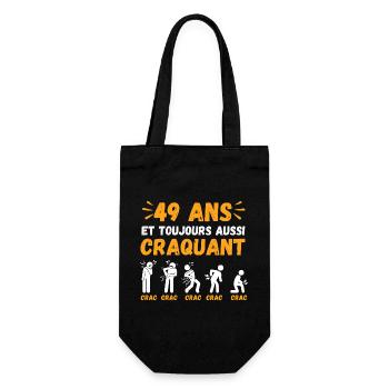 49 Ans Toujours Aussi Craquant Humour Crac - Sac à bouteille - noir - Devant