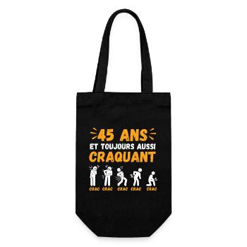 45 Ans Toujours Aussi Craquant Humour Crac - Sac à bouteille - noir - Devant
