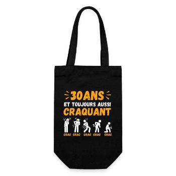 30 Ans Toujours Aussi Craquant Humour Crac - Sac à bouteille - noir - Devant