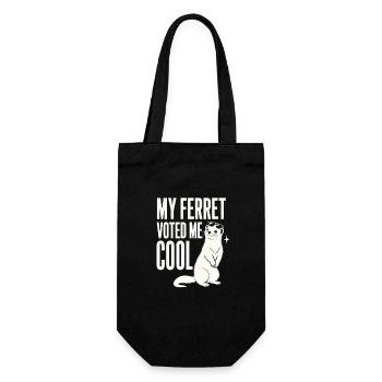 MY FERRET VOTED ME COOL - Geschenkbeutel für Flaschen - Schwarz - Vorne