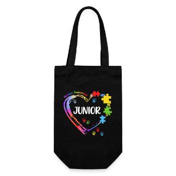 Junior Sensibilisation Autisme Coeur Enfant - Sac à bouteille - noir - Devant