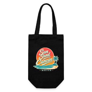 Cadeaux de vacances à la plage, Soleil Sand Cancun Mexique - Sac à bouteille - noir - Devant