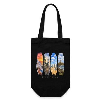 Uruguay Vacation Travel – South America Beach & Culture - Gift Bag for Bottles - black - Front