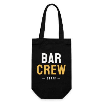 Bar Crew Staff Gastro Waiter Team Drinks Party - Gift Bag for Bottles - black - Front