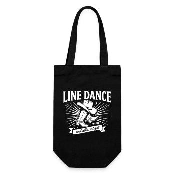 Line Dance Cowboy Boots Grafik - Geschenkbeutel für Flaschen - Schwarz - Vorne