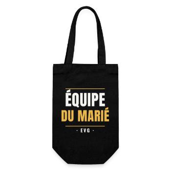 Équipe du Marié EVG Or Enterrement Vie Garçon - Geschenkbeutel für Flaschen - Schwarz - Vorne