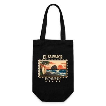 El Salvador El Tunco Vintage Reisemarke - Geschenkbeutel für Flaschen - Schwarz - Vorne