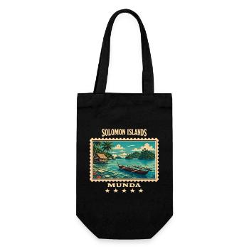 Marque de voyage vintage Solomon Islands Munda - Sac à bouteille - noir - Devant