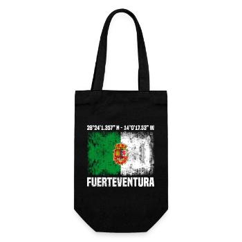 Inseltrip Fuerteventura - Geschenkbeutel für Flaschen - Schwarz - Vorne