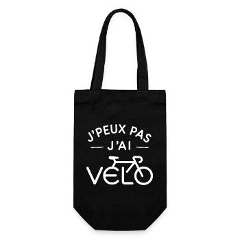 Vélo Humour Cadeau Passionné de Cyclisme - Sac à bouteille - noir - Devant