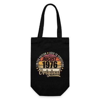 Août 1976 Anniversaire Vintage Rétro Août 1976 - Sac à bouteille - noir - Devant