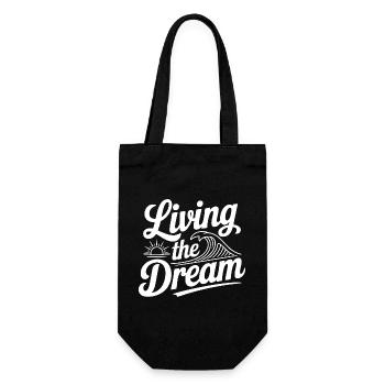Living The Dream - Gift Bag for Bottles - black - Front