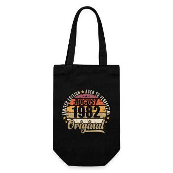 Août 1982 Anniversaire Vintage Rétro Août 1982 - Sac à bouteille - noir - Devant
