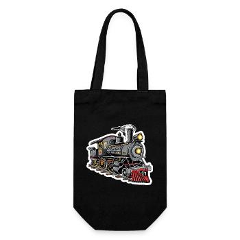 Graphismes des locomotives à vapeur - Sac à bouteille - noir - Devant