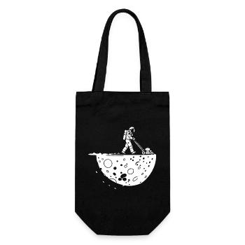 Astronaute Tondant la Lune - Sac à bouteille - noir - Devant