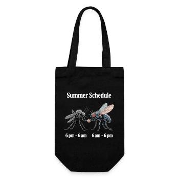 Mücke Fliege Summer Schedule Mückenstich Mücken - Geschenkbeutel für Flaschen - Schwarz - Vorne
