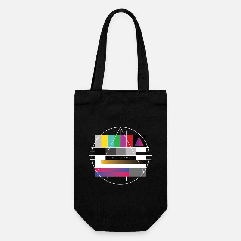 New Retro Testbild - Self Control - Geschenkbeutel für Flaschen - Schwarz