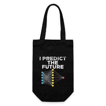 Je prédis l'avenir de l'apprentissage automatique - Sac à bouteille - noir - Devant