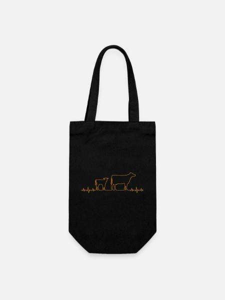Taureau de veau vache - Sac à bouteille - noir