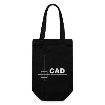 Minimal CAD Designer Engineering Design - Gift Bag for Bottles - black - Front