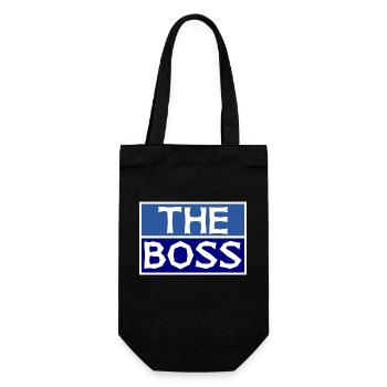 BOSS. MANAGER. CHIEF. - BOSS. - HUMOR. LUSTIG - Geschenkbeutel für Flaschen - Schwarz - Vorne