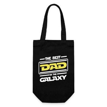 The best Dad in the galaxy - Parody humor - Gift Bag for Bottles - black - Front