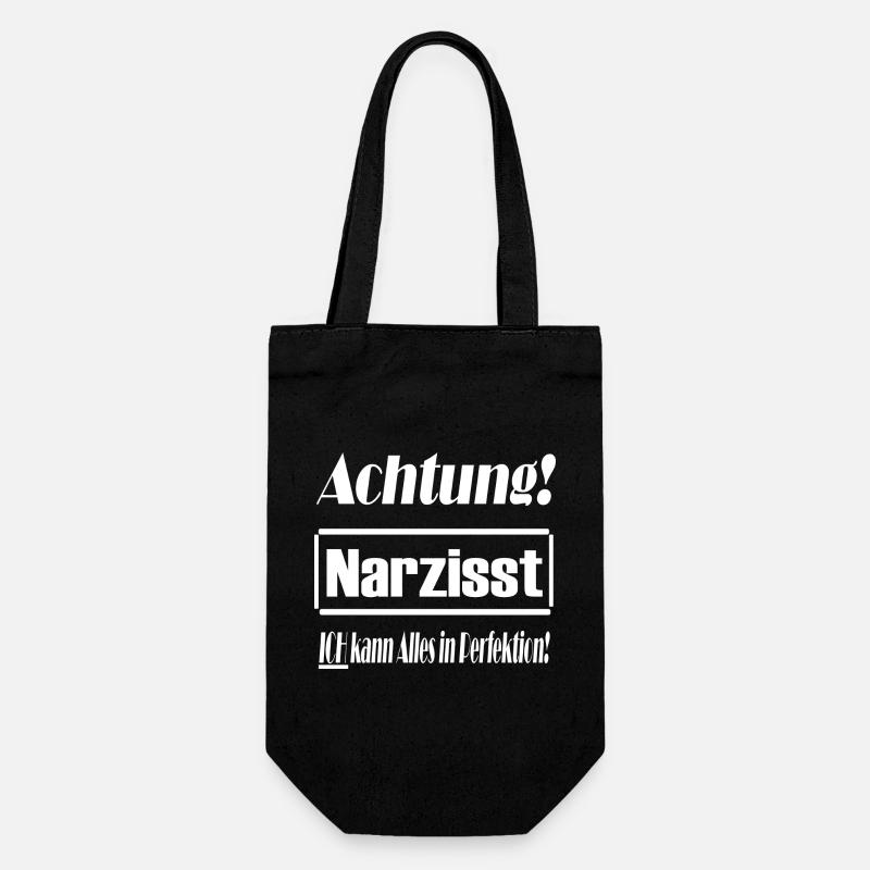 Narzisst, Perfektion, Selbstverliebt, Geschenkidee - Geschenkbeutel für Flaschen - Schwarz