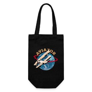 Aircraft Pilot - Aviator - Gift Bag for Bottles - black - Front