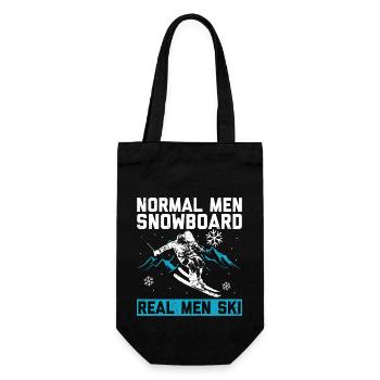 Skiing - Gift Bag for Bottles - black - Front