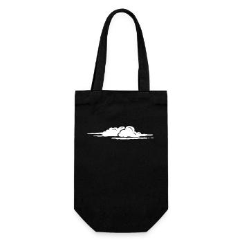 Wolke - Geschenkbeutel für Flaschen - Schwarz - Vorne