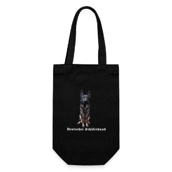 German Shepherd Dog Motif Dog Lovers - Gift Bag for Bottles - black - Front