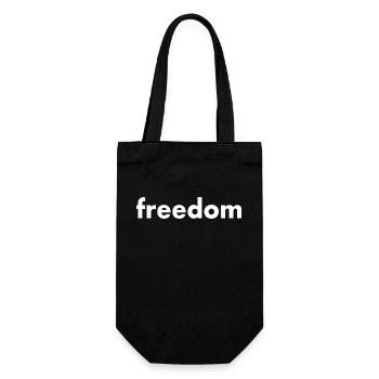 Freedom - Gift Bag for Bottles - black - Front