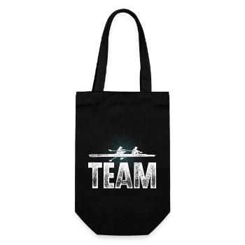 Rowing Rower Rowing Boat Team - Gift Bag for Bottles - black - Front