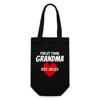 Grandma for the first time - Grandma 2023 - Gift Bag for Bottles - black - Front