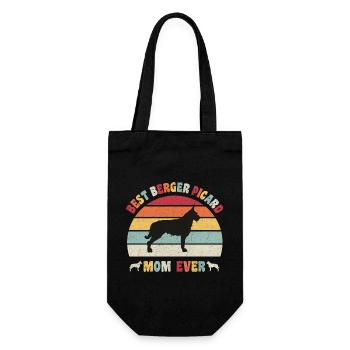 Best Berger Picard mom ever dog lovers vintage - Gift Bag for Bottles - black - Front