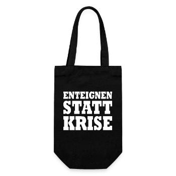 Enteignen statt krise - Geschenkbeutel für Flaschen - Schwarz - Vorne