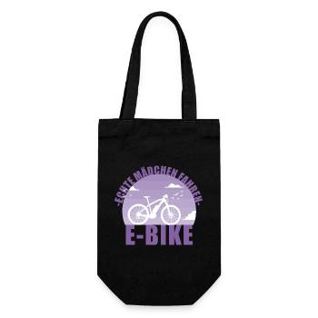 E-Bike Fahrrad E Bike Akku Geschenk - Geschenkbeutel für Flaschen - Schwarz - Vorne