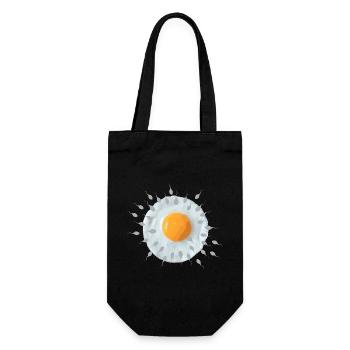 Breakfast egg - Gift Bag for Bottles - black - Front