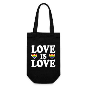 Love is love - Geschenkbeutel für Flaschen - Schwarz - Vorne