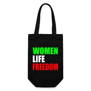 Women life freedom - Sac à bouteille - noir - Devant