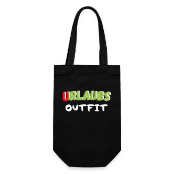 Urlaubs Outfit - Geschenkbeutel für Flaschen - Schwarz - Vorne