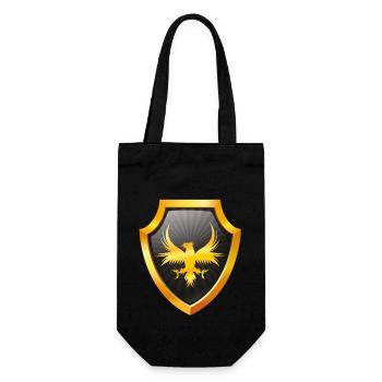 shield logo esports emblem sword symbol eagle - Gift Bag for Bottles - black - Front