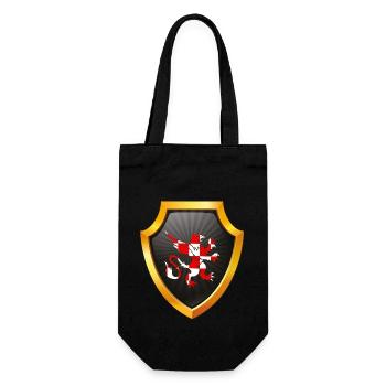 Shield logo esports emblem Sword Crest symbol lion - Gift Bag for Bottles - black - Front