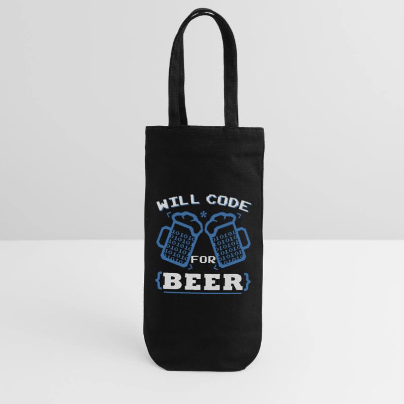Will Code For Beer | Programmierer Codierung Geschenkbeutel für Flaschen