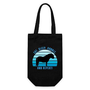 Shetland poney bonheur - Coucher de soleil de style rétro - Sac à bouteille - noir - Devant