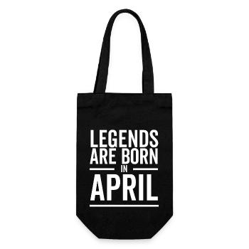 Legends Are Born in April - Gift Bag for Bottles - black - Front