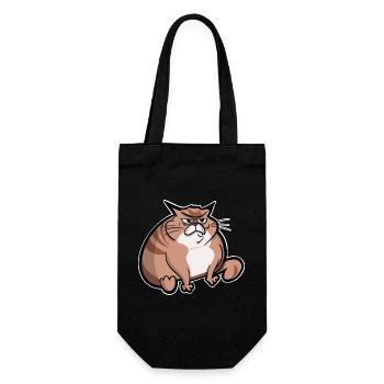 Big cat - Gift Bag for Bottles - black - Front