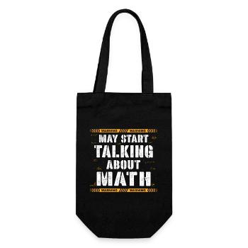 May Start Talking About Math Is My Superpower, - Gift Bag for Bottles - black - Front